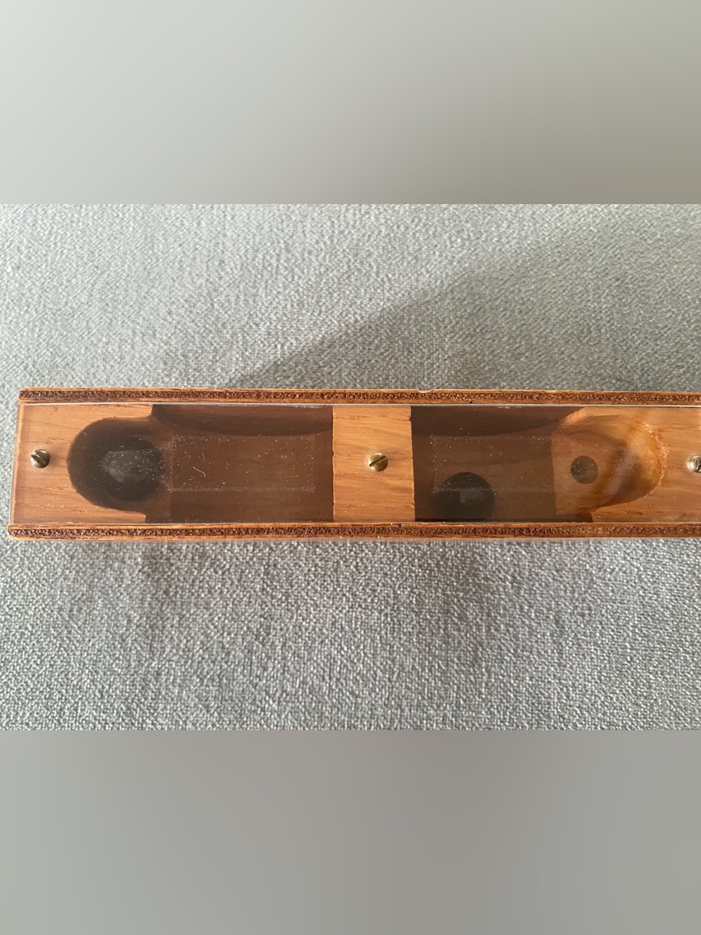 Vintage Wooden Marble Canoe Puzzle Handheld Ball Balance Brain Teaser Desk Toy